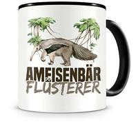 Samunshi® Ant Bear Mug with Saying Ant Baer Whisperer Gift for Fans Coffee Mug Funny Cups for Birthday Black Ceramic 300 ml