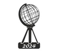 Samunshi® Nordkap Sticker Year 2024, Black, 10 cm, Car, Motorhome, Motorcycle, Nordkapp Norway
