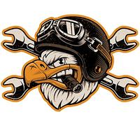 Samunshi Vintage Eagle Sticker Car Sticker for Motorcycle, Bicycle, Scooter or Car Sticker Chopper Hot Rod Bopper Enduro Motocross Rockabilly Vintage Retro (10 x 7 cm, Vintage Eagle)