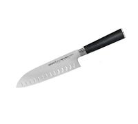 Samura MO-V Asian Professional Japanese Santoku Hollow Ground 7,0"/180 mm. G-10 Handle Material. Hardness 59 HRC