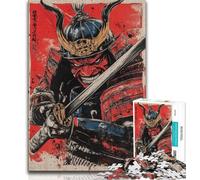 Samurai 1000 Piece Jigsaw Puzzle for Adults Teens,Stress Reliever Difficult Challenge Deal As Gifts for The Whole Family (38x26cm)