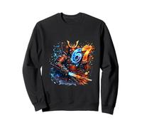 Samurai 67 Warrior Digital Fire Art Sweatshirt