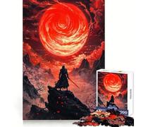 Samurai Aesthetic Posters Jigsaw Puzzle for Teenagers 1000 Pieces Mind Skill Toy Gentle Leisure Design Assembly Premium Gift (38x26cm)