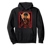 Samurai African American Afro Warrior Japanese Bushido Anime Pullover Hoodie
