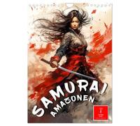 Samurai Amazonen UK-Version (Wall Calendar 2026 DIN A4 Portrait), CALVENDO 12 Month Wall Calendar