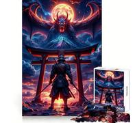 Samurai And Demon Dragon 1000 Piece Jigsaws for Teenagers Puzzle Smart Game Group Play Image Assembly Wall Art Decor (38x26cm)
