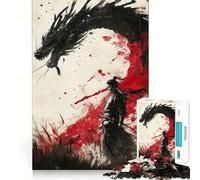 Samurai And Dragon Jigsaw Puzzles for Adults 1000 Pieces Brain Skill Relaxed Mind Exact Edge Art Collection Piece (38x26cm)