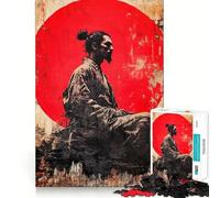 Samurai And Rising Sun 1000 Pieces Jigsaw Puzzles for Teenagers Mental Toy Stress Relief Premium Cut (50x75cm)