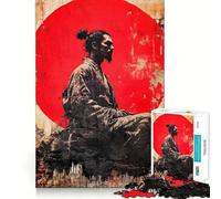 Samurai And Rising Sun Hard Jigsaw Puzzle for Adults 1000 Pieces Intellect Toy Cozy Time Quality Cut (38x26cm)