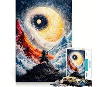 Samurai And Yin Yang Jigsaw Puzzles for Adults 1000 Piece Strengthen Recall Casual Fun Quality Edge Stylish Gift (38x52cm)