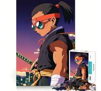 Samurai Anime Character Jigsaw Puzzles 1000 Pieces for Adults Boost Memory Peaceful Fun Premium Cut Memorable Gift (38x52cm)