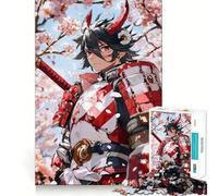 Samurai Anime Character Jigsaw Puzzles for Teenagers 1000 Piece Boost Memory Serene Time Premium Cut Birthday Gift (38x26cm)