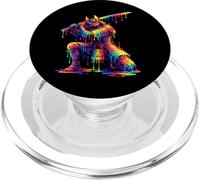 Samurai Armor Paint Drip Abstract Warrior Art PopSockets PopGrip for MagSafe