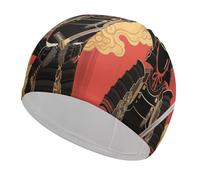 Samurai Armor Set Swim Cap Unisex Classic Swimming Cap for Long Hair Short Hair Gifts for Swimmers