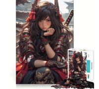 Samurai Assassin Princess Jigsaw Puzzles for Adults1000 Pieces Improve Memory Relax Mind Sharp Edge Art Collection Piece (38x52cm)