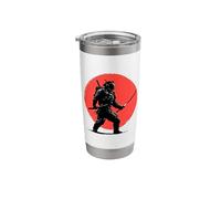 Samurai Astronaut Warrior Red Sun Graphic Stainless Steel Insulated Tumbler