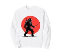Samurai Astronaut Warrior Red Sun Graphic Sweatshirt