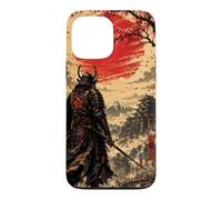 Samurai at Dawn Beneath the Crimson Sun Case for iPhone 13 Pro Max