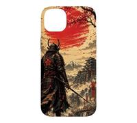 Samurai at Dawn Beneath the Crimson Sun Case for iPhone 14 Plus