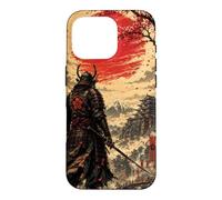 Samurai at Dawn Beneath the Crimson Sun Case for iPhone 16 Pro