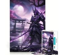 Samurai at Torii Gate 1000 Piece Jigsaw Puzzles for Teenagers Jigsaw Think Toy Together Fun Sharp Cut Art Collectible (38x26cm)