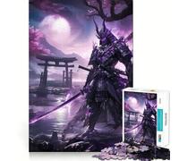 Samurai at Torii Gate 1000 Pieces Jigsaw Puzzles for Adults Memory Gain Calm Mind Design Assembly Creative Gift (50x75cm)