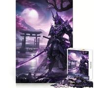 Samurai at Torii Gate Hard Jigsaw Puzzle for Adults 1000 Pieces Intellect Toy Cozy Time Quality Cut (38x52cm)