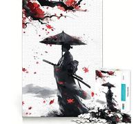 Samurai Autumn Japanese 1000 Pieces Jigsaw Puzzles for Teenagers Mental Toy Stress Relief Premium Cut (38x26cm)
