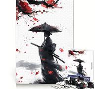 Samurai Autumn Japanese 1000 Pieces Jigsaw Puzzles for Teenagers Mental Toy Stress Relief Premium Cut (38x26cm)