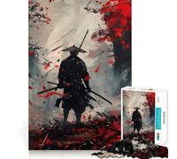 Samurai Autumn Jigsaw Puzzles for Teenagers 1000 Piece Boost Memory Serene Time Premium Cut Birthday Gift (38x26cm)