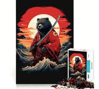 Samurai Bear 1000 Piece Jigsaws for Teenagers Puzzle Improve Recall Casual Relax Exact Edge Stylish Gift (50x75cm)