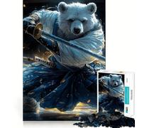 Samurai Bear with Katana Jigsaw Puzzle 1000 Piece for Teenagers Reason Skill Toy Relaxing Fun Exact Cut (50x75cm)