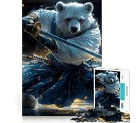 Samurai Bear with Katana Jigsaw Puzzle for Teenagers 1000 Pieces Boost Memory Relaxing Fun Premium Cut Stylish Gift (38x52cm)
