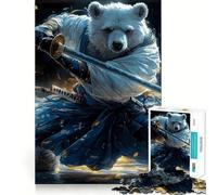 Samurai Bear with Katana Jigsaw Puzzles for Adults 1000 Piece Strengthen Recall Casual Fun Quality Edge Stylish Gift (38x26cm)