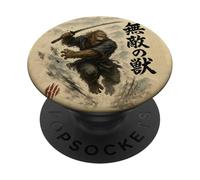 Samurai Bigfoot Invincible Beast Japanese Warrior Sasquatch PopSockets Adhesive PopGrip