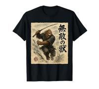 Samurai Bigfoot Invincible Beast Japanese Warrior Sasquatch T-Shirt