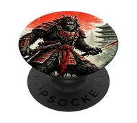 Samurai Bigfoot Japanese Ukiyoe Warrior Art PopSockets Adhesive PopGrip