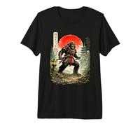 Samurai Bigfoot Japanese Ukiyoe Warrior Art Premium T-Shirt