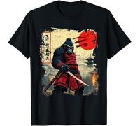 Samurai Bigfoot Japenese Kids Womens Mens T Shirt Medium Black