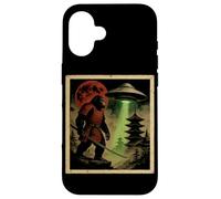 Samurai Bigfoot UFO Japanese Vintage Ukiyo-e Art Woodblock Case for iPhone 16