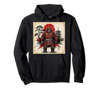 Samurai Bigfoot Warrior Dark Japanese Mythology Art Pullover Hoodie