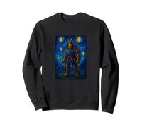 Samurai Bigfoot Warrior Starry Night Sweatshirt