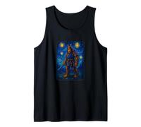 Samurai Bigfoot Warrior Starry Night Tank Top
