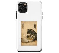 Samurai Black Cat Eating Ramen Watchin Drama Japanese Noodle Case for iPhone 11 Pro Max