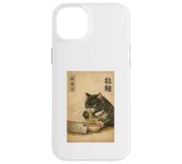 Samurai Black Cat Eating Ramen Watchin Drama Japanese Noodle Case for iPhone 14 Plus