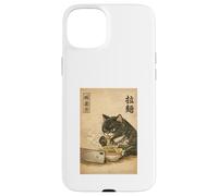 Samurai Black Cat Eating Ramen Watchin Drama Japanese Noodle Case for iPhone 15 Plus