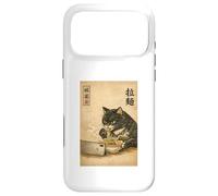 Samurai Black Cat Eating Ramen Watchin Drama Japanese Noodle Case for iPhone 17 Pro Max