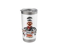 Samurai Black Woman African Warrior Anime Aesthetic Graphic Stainless Steel Insulated Tumbler