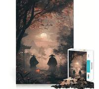 Samurai Brotherhood Forest 1000 Piece Jigsaw Puzzle for Adults Memory Gain Gentle Leisure Design Assembly Art Collection Piece (38x26cm)