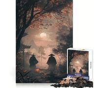 Samurai Brotherhood Forest 1000 Piece Jigsaw Puzzle for Adults Memory Gain Gentle Leisure Design Assembly Art Collection Piece (38x26cm)